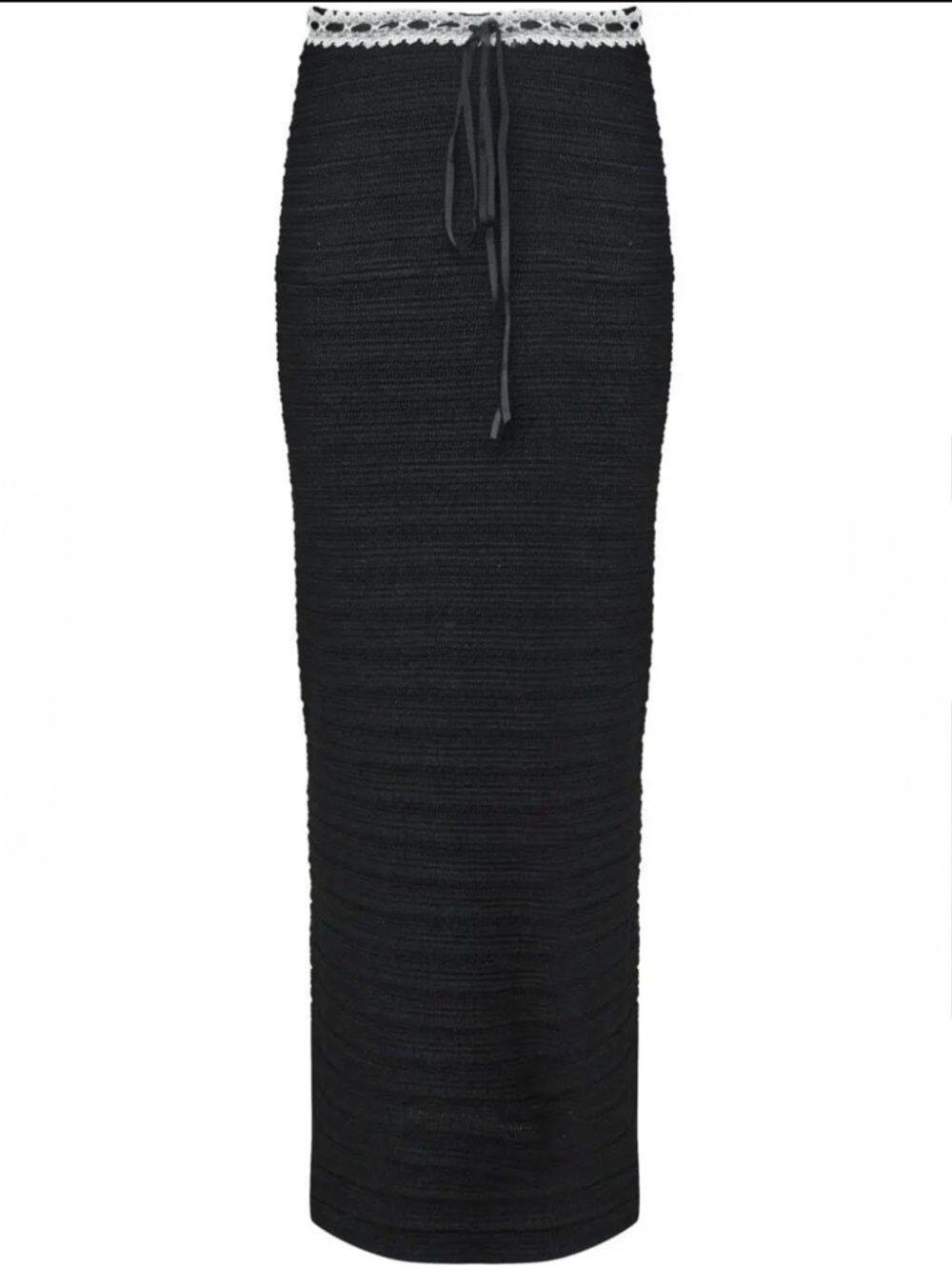 NWT For Love And Lemons Black Knit Maxi Skirt (or strapless dress?) size SM